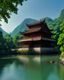 AI古风爱情短剧《镜中月》缩略图,水墨风格古装场景